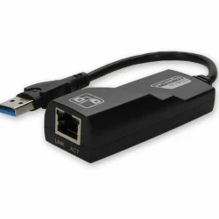 AddOn Lenovo 4X90E51405 Compatible USB A 3.0 Male to RJ-45 Female Black Adapter