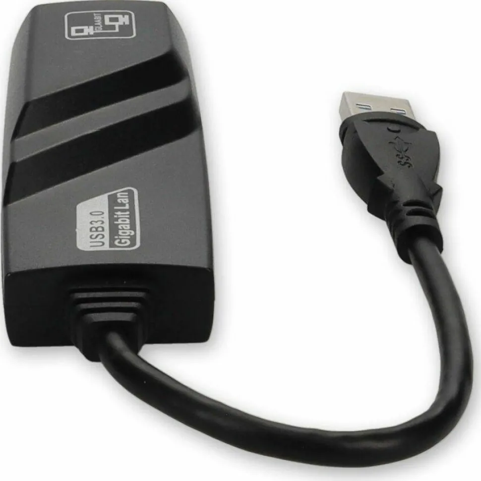 AddOn Lenovo 4X90E51405 Compatible USB A 3.0 Male to RJ-45 Female Black Adapter