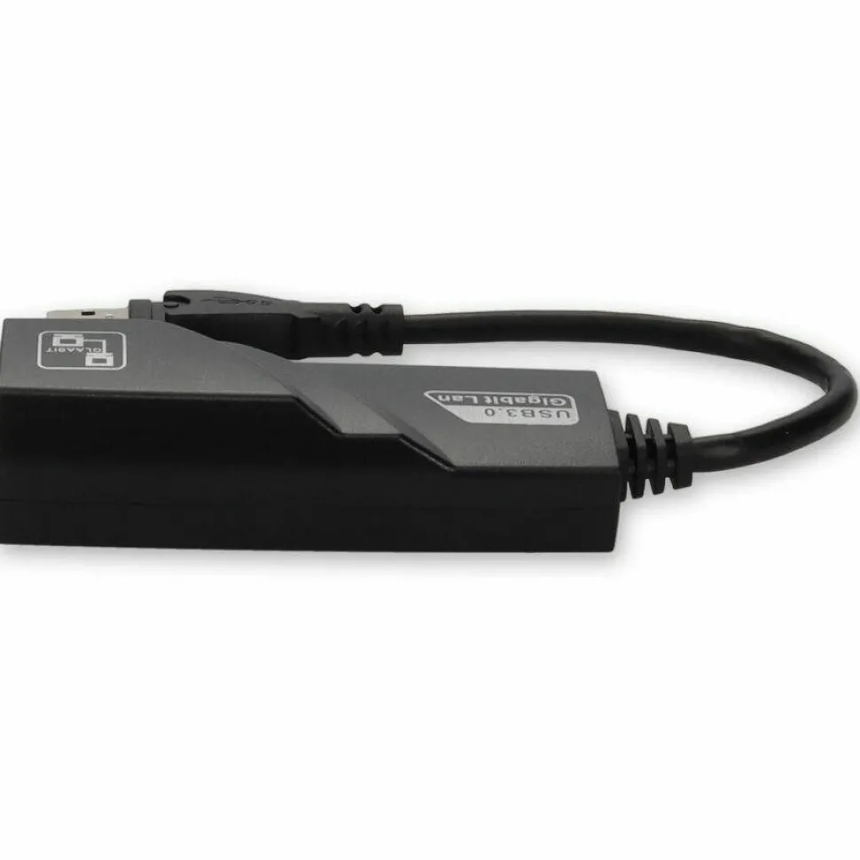 AddOn Lenovo 4X90E51405 Compatible USB A 3.0 Male to RJ-45 Female Black Adapter