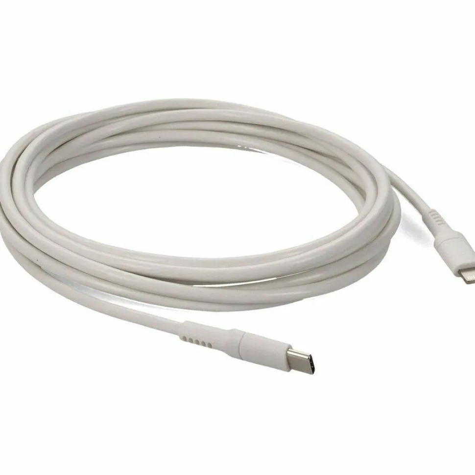 AddOn 1.0m (3.3ft) USB C 3.1 Male to Lightning Male White Sync and Charge Cable