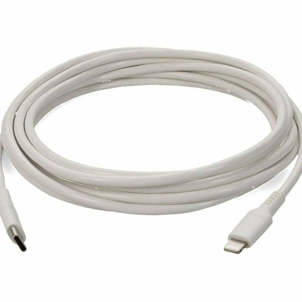 AddOn 1.0m (3.3ft) USB C 3.1 Male to Lightning Male White Sync and Charge Cable