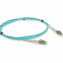 AddOn 10m LC to LC Aqua OM3 Duplex OFNR (Riser-Rated) Fiber Patch Cable