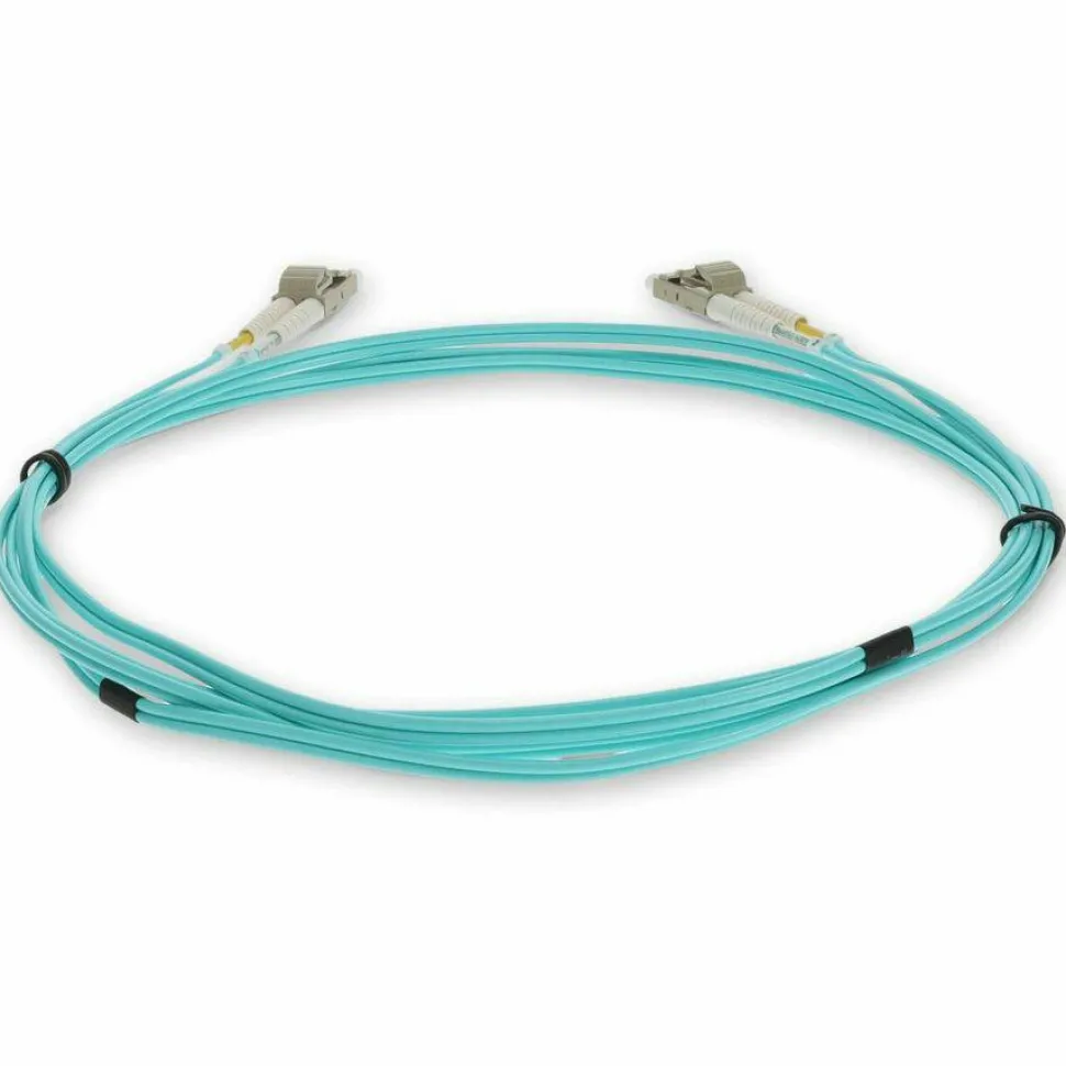 AddOn 10m LC to LC Aqua OM3 Duplex OFNR (Riser-Rated) Fiber Patch Cable
