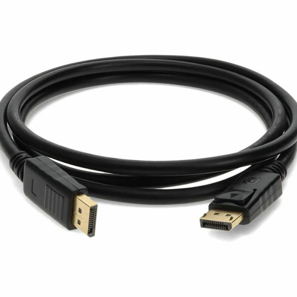 AddOn 5-Pack of 10ft DisplayPort 1.2 Male to DisplayPort 1.2 Male Black Cables For Resolution Up to 3840x2160 (4K UHD)