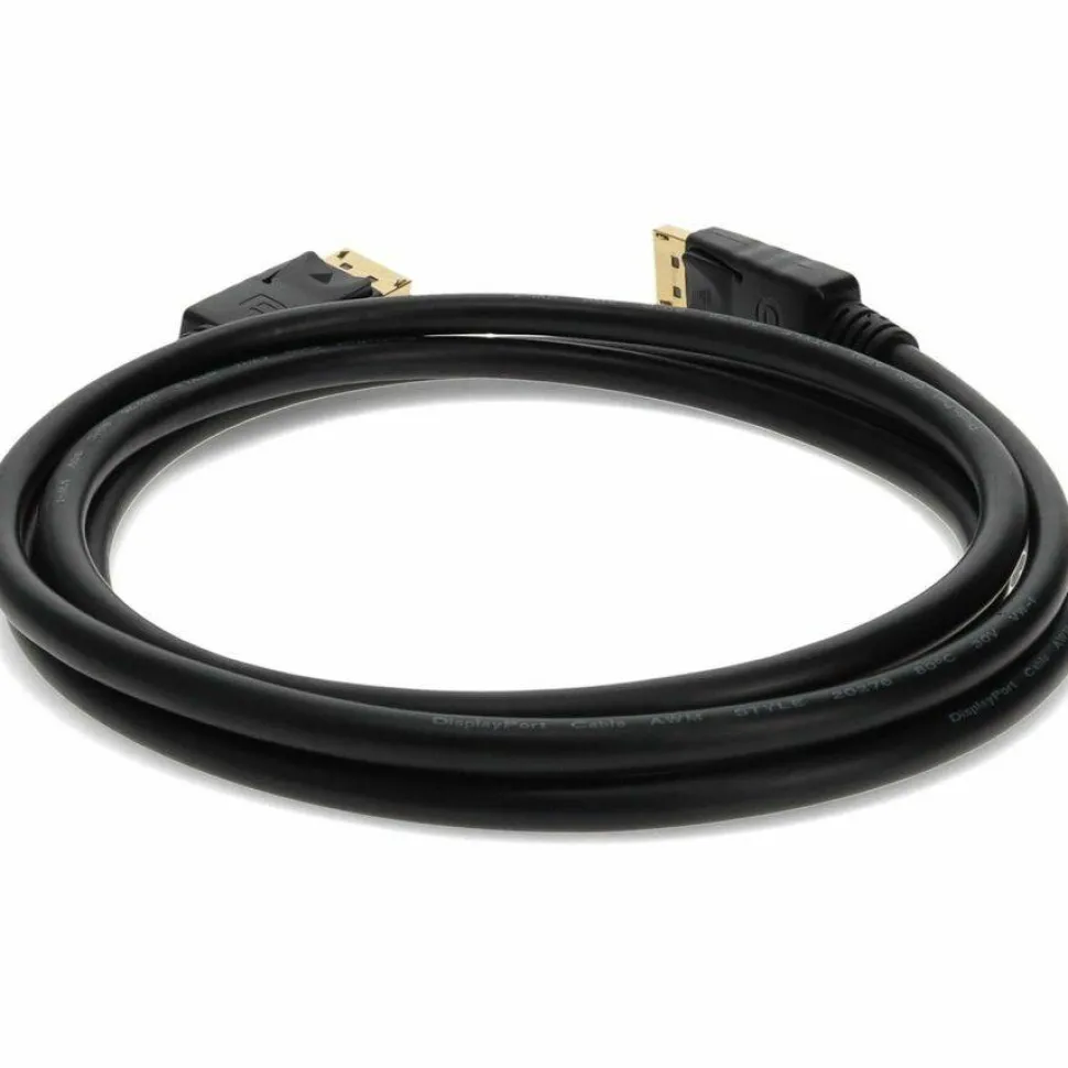 AddOn 5-Pack of 10ft DisplayPort 1.2 Male to DisplayPort 1.2 Male Black Cables For Resolution Up to 3840x2160 (4K UHD)