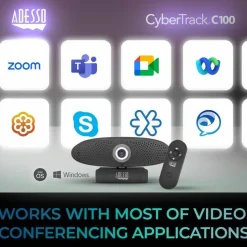 Adesso CyberTrack C100 Webcam - 8 Megapixel - 30 fps - USB 2.0