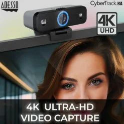 Adesso CyberTrack K4 Webcam - 8 Megapixel - 30 fps - USB 2.0 - 1 Each