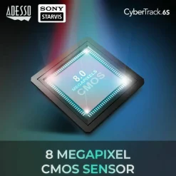 Adesso CyberTrack 6S Webcam - 8 Megapixel - 30 fps - USB 2.0 - TAA Compliant