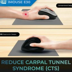 Adesso 2.4 GHz Wireless Vertical Programmable Mouse