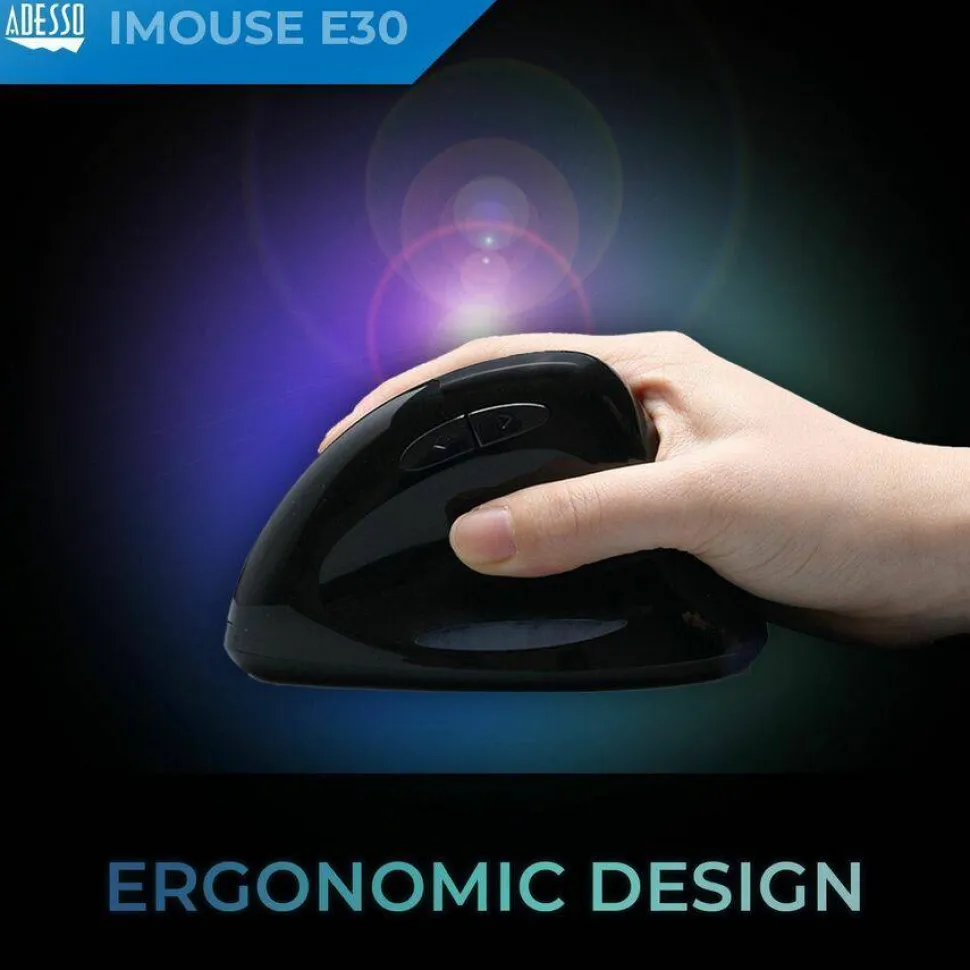 Adesso 2.4 GHz Wireless Vertical Programmable Mouse