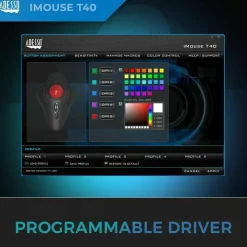 Adesso iMouse T40 Wireless Programmable Ergonomic Trackball Mouse