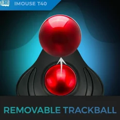 Adesso iMouse T40 Wireless Programmable Ergonomic Trackball Mouse