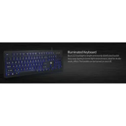Adesso Large Print Illuminated Desktop Keyboard
