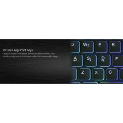 Adesso Large Print Illuminated Desktop Keyboard