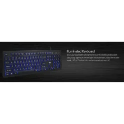 Adesso Large Print Illuminated Desktop Keyboard