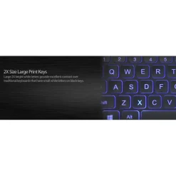 Adesso Large Print Illuminated Desktop Keyboard