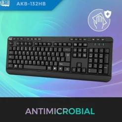 Adesso Multimedia Desktop Keyboard with 3-Port USB Hub