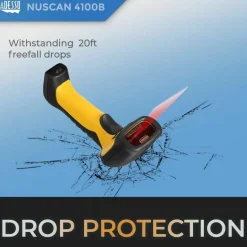 Adesso NuScan 4100B Bluetooth Antimicrobial Waterproof CCD Barcode Scanner