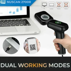 Adesso NuScan 2700R 2D Wireless Barcode Scanner with Charging Cradle