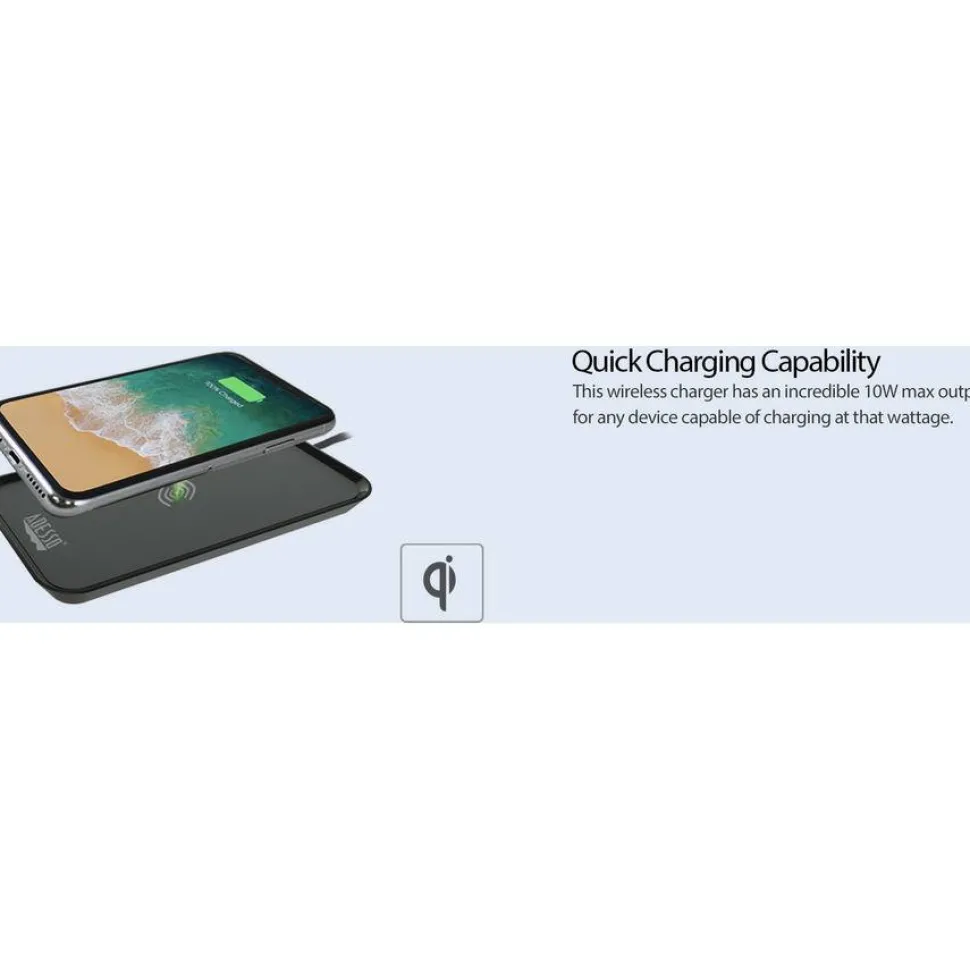 Adesso 10W Max Qi-Certified 3-Coil Wireless Charging Pad