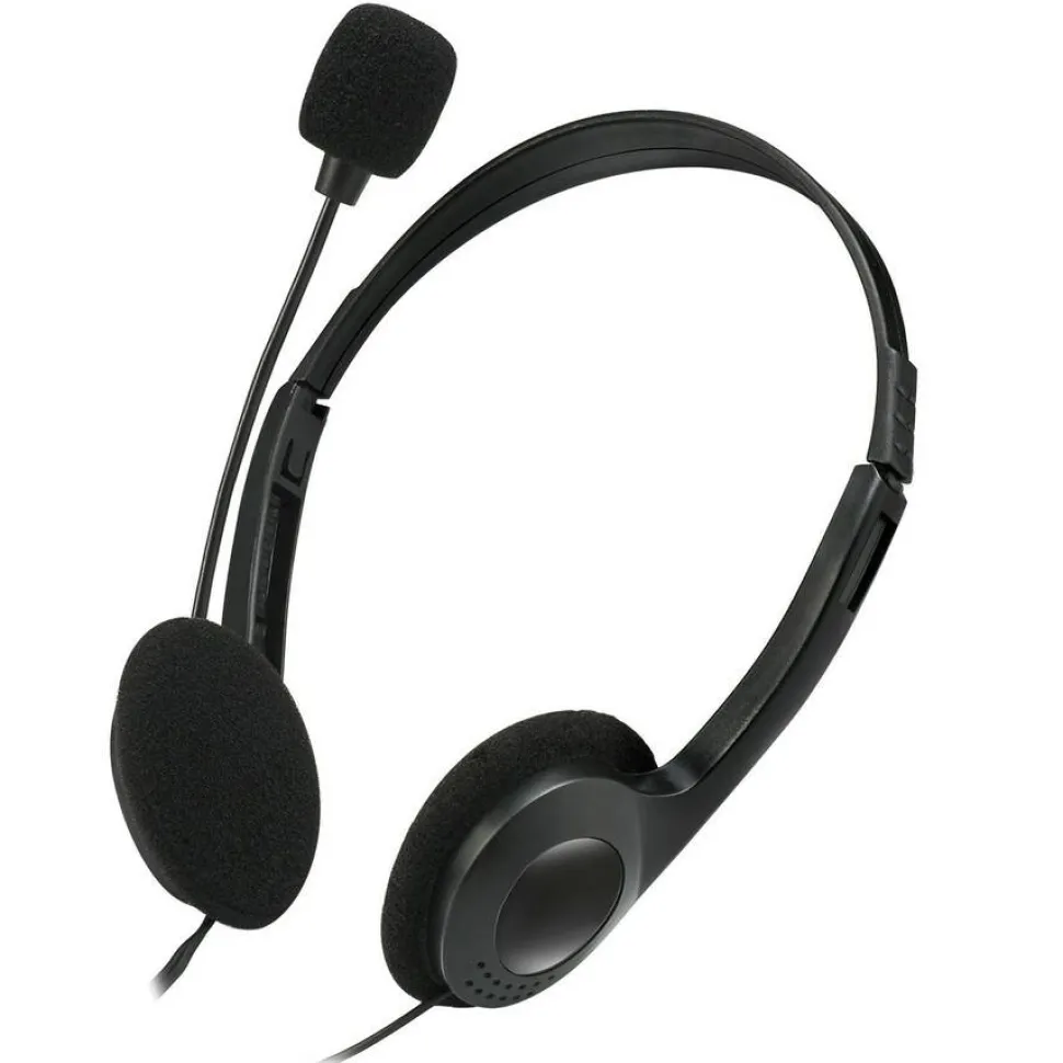 Adesso Xtream H4 - 3.5mm Stereo Headset with Microphone - Noise Cancelling - Wired- 6 ft cable- Lightweight