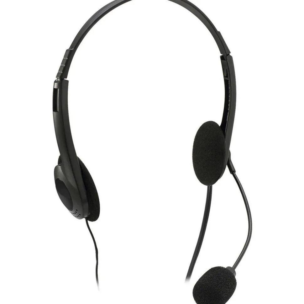 Adesso Xtream H4 - 3.5mm Stereo Headset with Microphone - Noise Cancelling - Wired- 6 ft cable- Lightweight