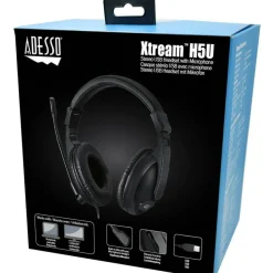 Adesso Xtream H5U - USB Stereo Headset with Microphone - Noise Cancelling - Wired- Lightweight