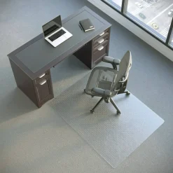 Advantage Commercial Pile Chair Mat, 46" x 60", Clear