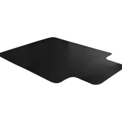 Advantagemat Black Vinyl Lipped Chair Mat for Hard Floor - 45