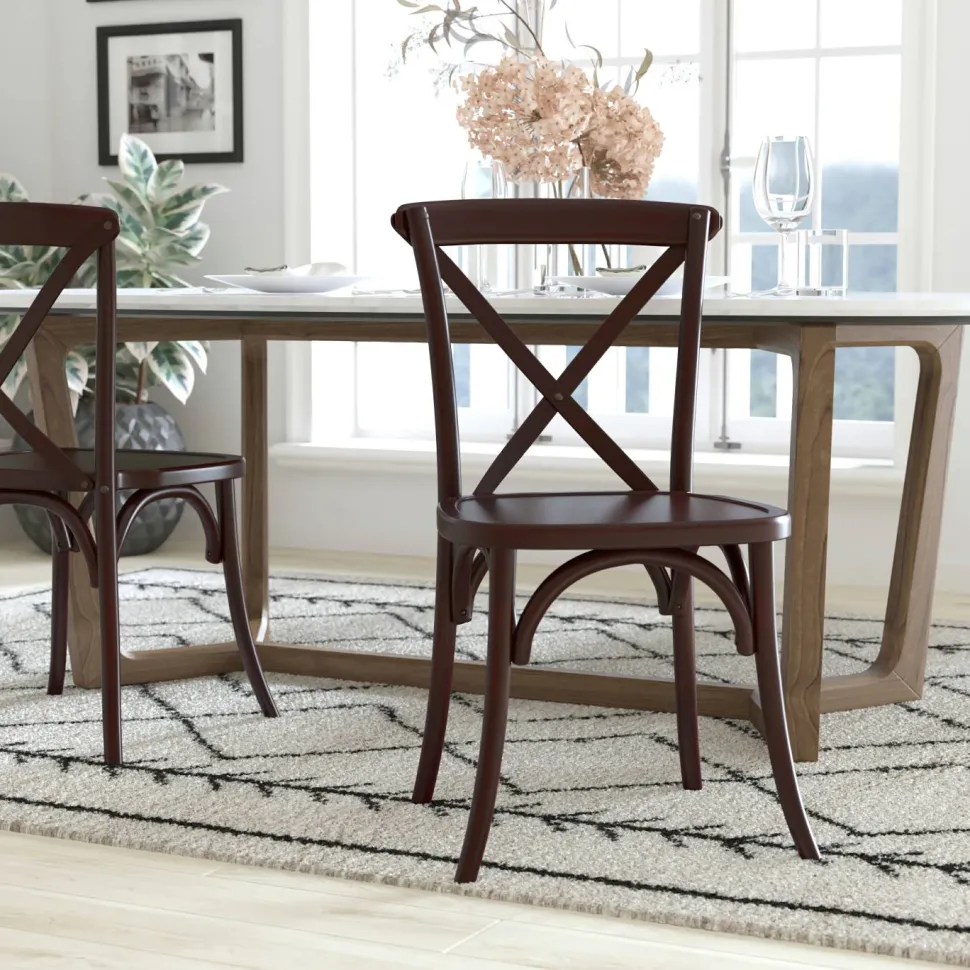 Advantage Walnut X-Back Chair