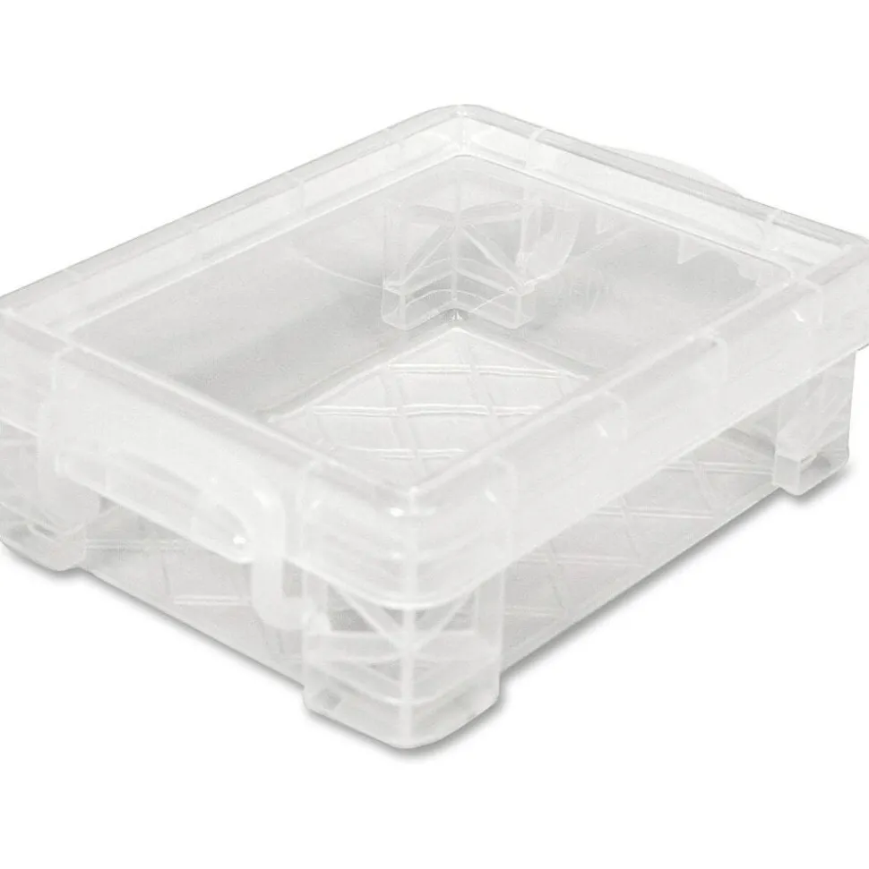 Advantus Super Stacker Crayon Storage Box, 4 4/5" x 3 1/5" x 1 3/5", Clear