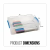 Advantus Super Stacker Large Pencil Box, 9" x 5.5" x 2.62", Clear