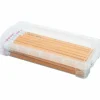 Advantus Super Stacker Pencil Box, 8.25" x 3.75" x 1.5", Clear