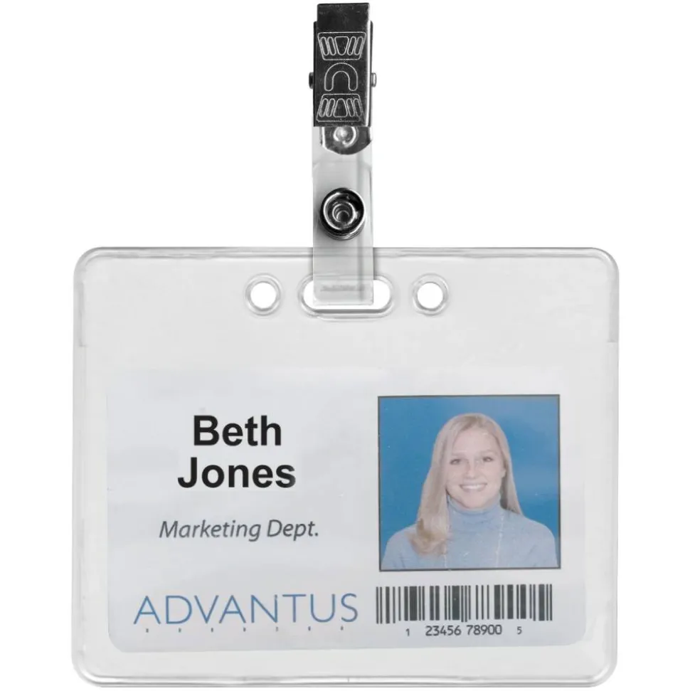 Advantus Badge Strap with Clip, Box of 100