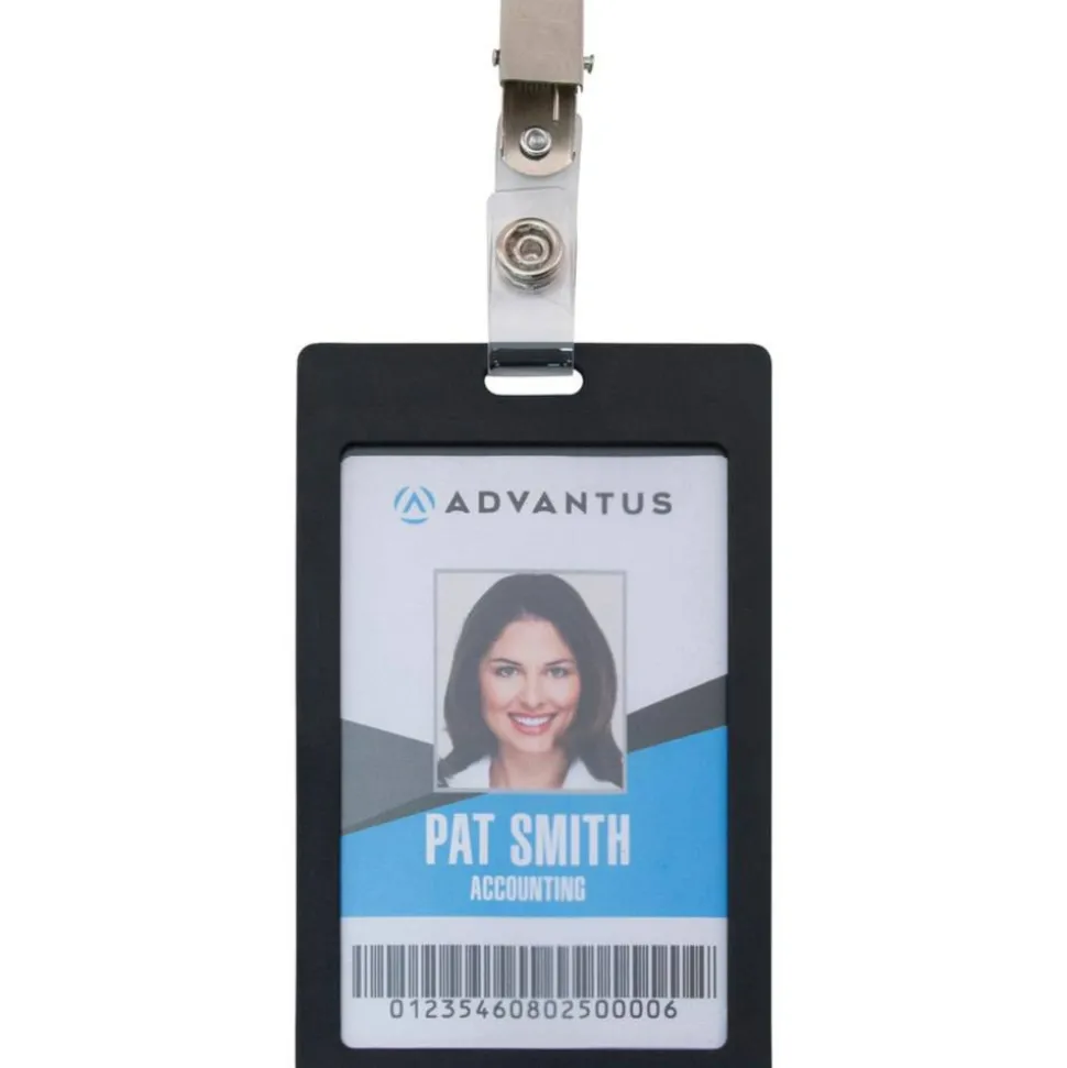 Advantus Badge Strap with Clip, Box of 100
