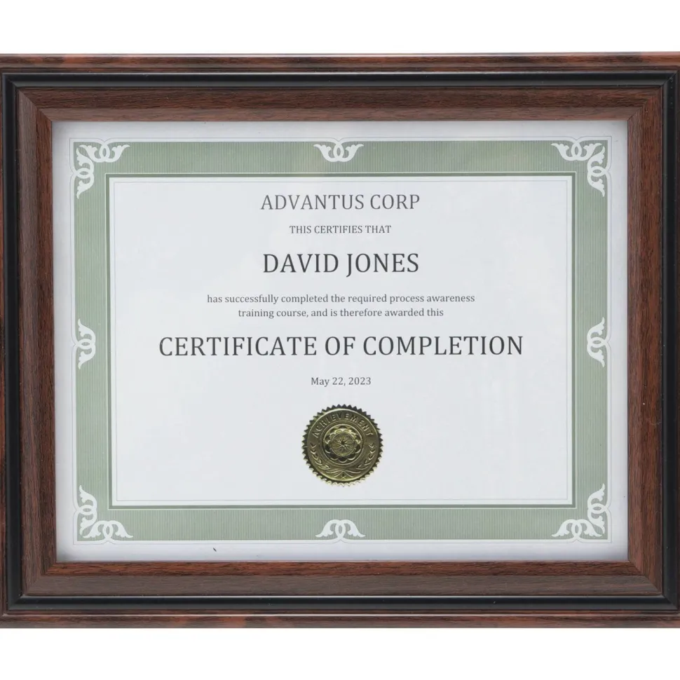 Advantus Certificate Frame