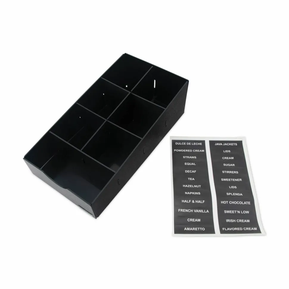 Advantus Condiment Caddy, 8 3/4" x 16" x 5 1/4", Black