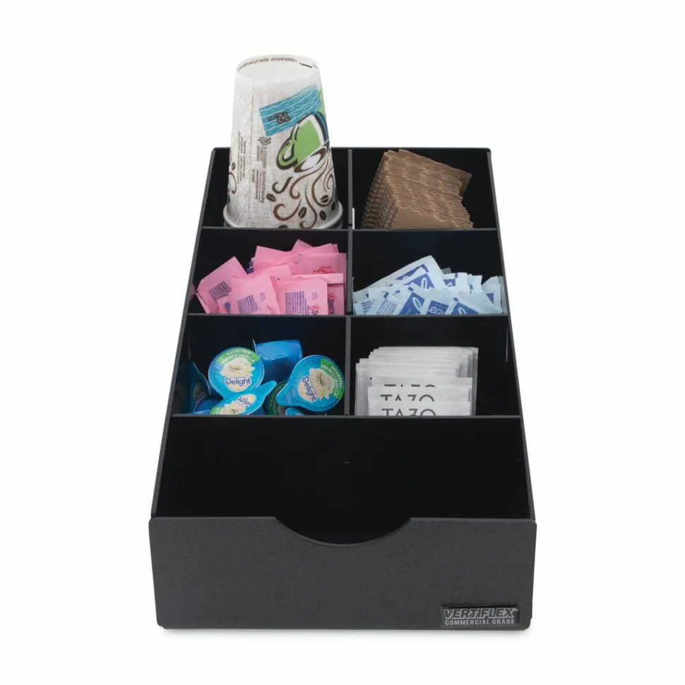 Advantus Condiment Caddy, 8 3/4" x 16" x 5 1/4", Black