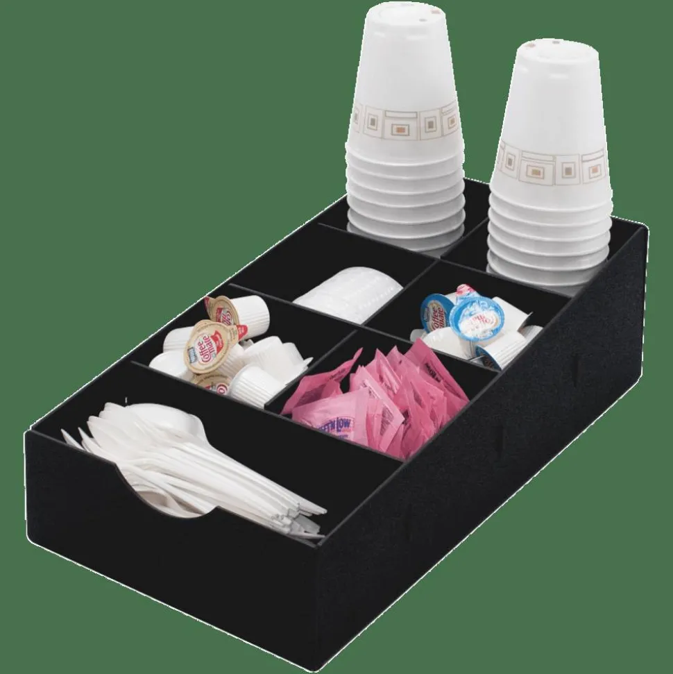 Advantus Condiment Caddy, 8 3/4" x 16" x 5 1/4", Black