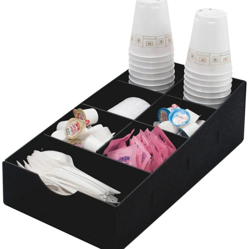 Advantus Condiment Caddy, 8 3/4" x 16" x 5 1/4", Black