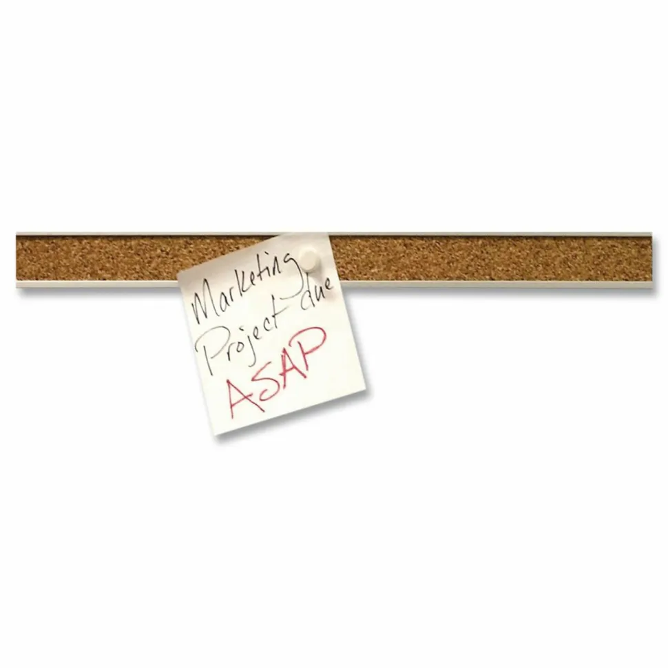 Advantus Cork Map Rails, 1" x 96", Satin