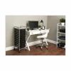 Advantus 10-Drawer Organizer With Casters, 37 1/2"H x 15 1/2"W x 13"D, Smoke