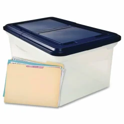 Advantus Extra Capacity Storage File Tote With Lid, Letter Size, 10 13/16