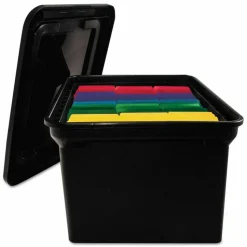 Advantus File Tote with Lid, Letter/Legal Files, 14.25