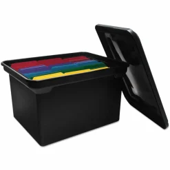Advantus File Tote with Lid, Letter/Legal Files, 14.25