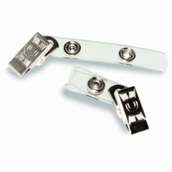 Advantus ID Badge Clip Adapter, Silver, Pack of 25