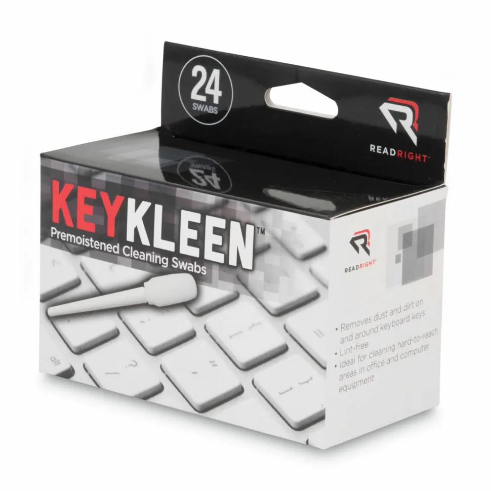 Advantus KeyKleen Cleaning Swabs, Box Of 24