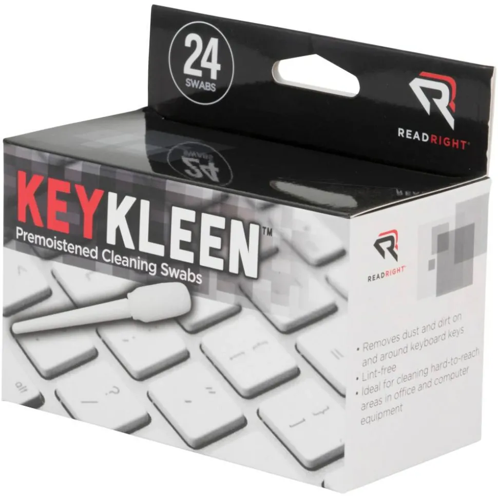Advantus KeyKleen Cleaning Swabs, Box Of 24