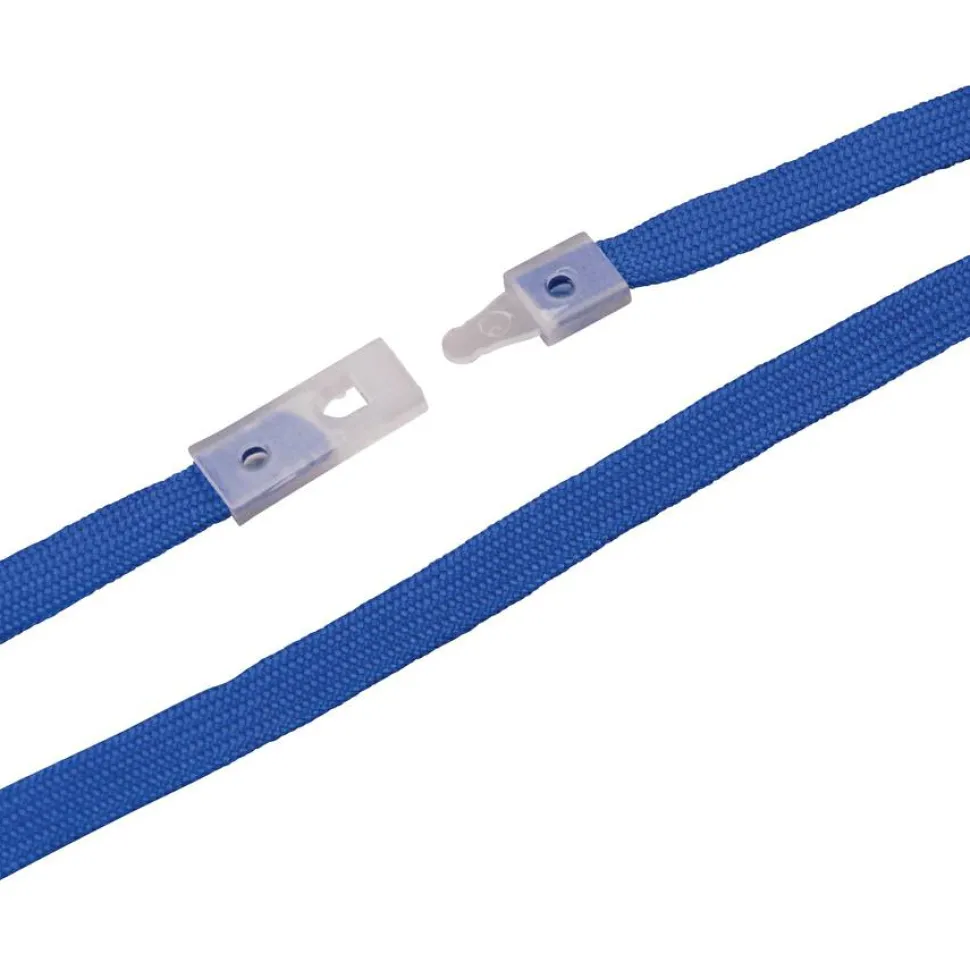 Advantus Metal Clasp Flat Breakaway Lanyard - 36" Length - Blue - Metal - 24 / Box