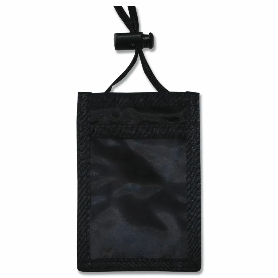 Advantus - Name badge holder - lanyard - black (pack of 12)